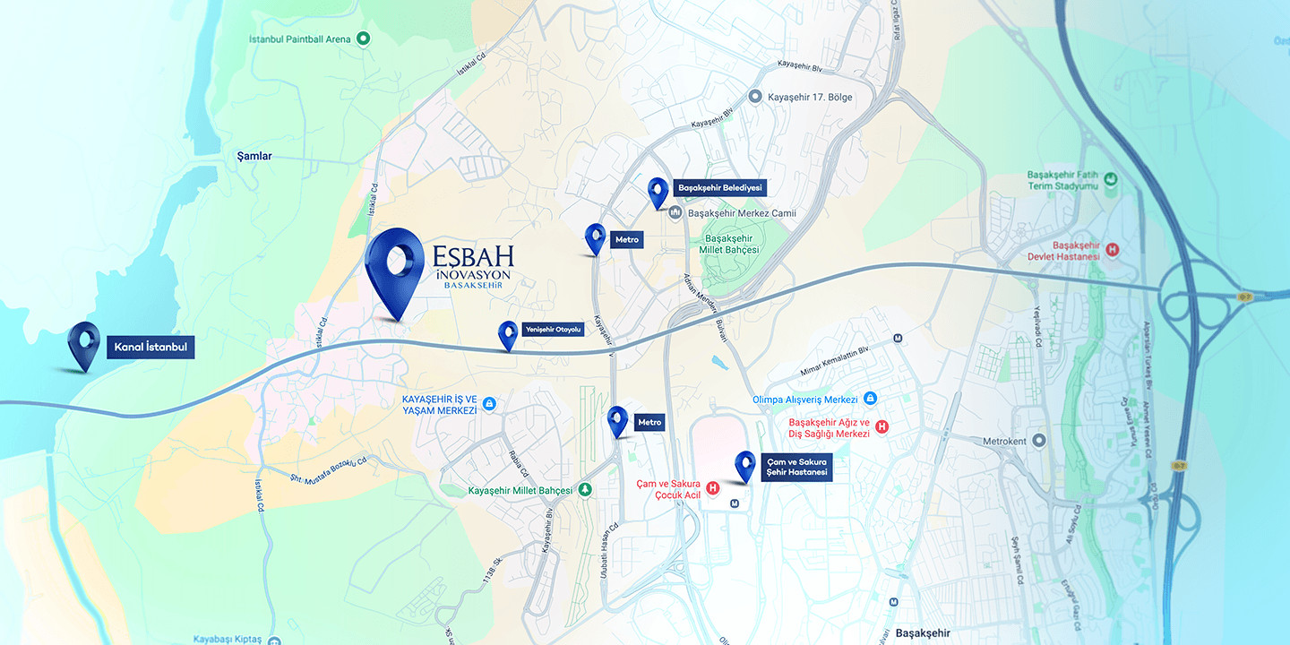 EŞBAH İNOVASYON BAŞAKŞEHİR HARİTA